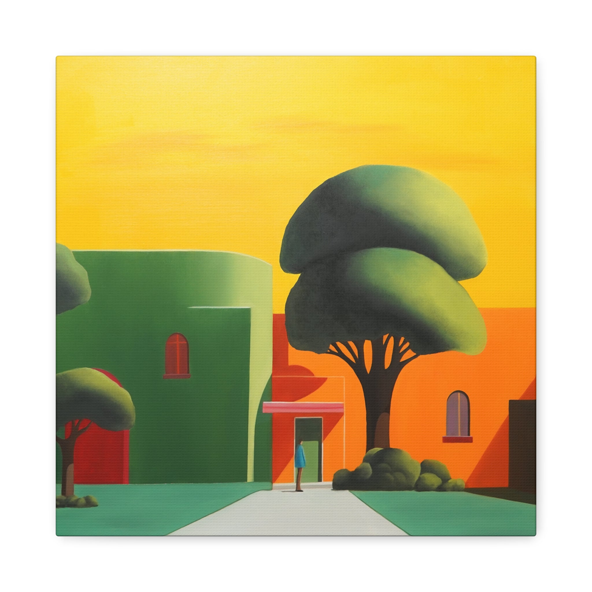 Golden Tree -  Contemporary Abstract Canvas Print  Young Asian Artist