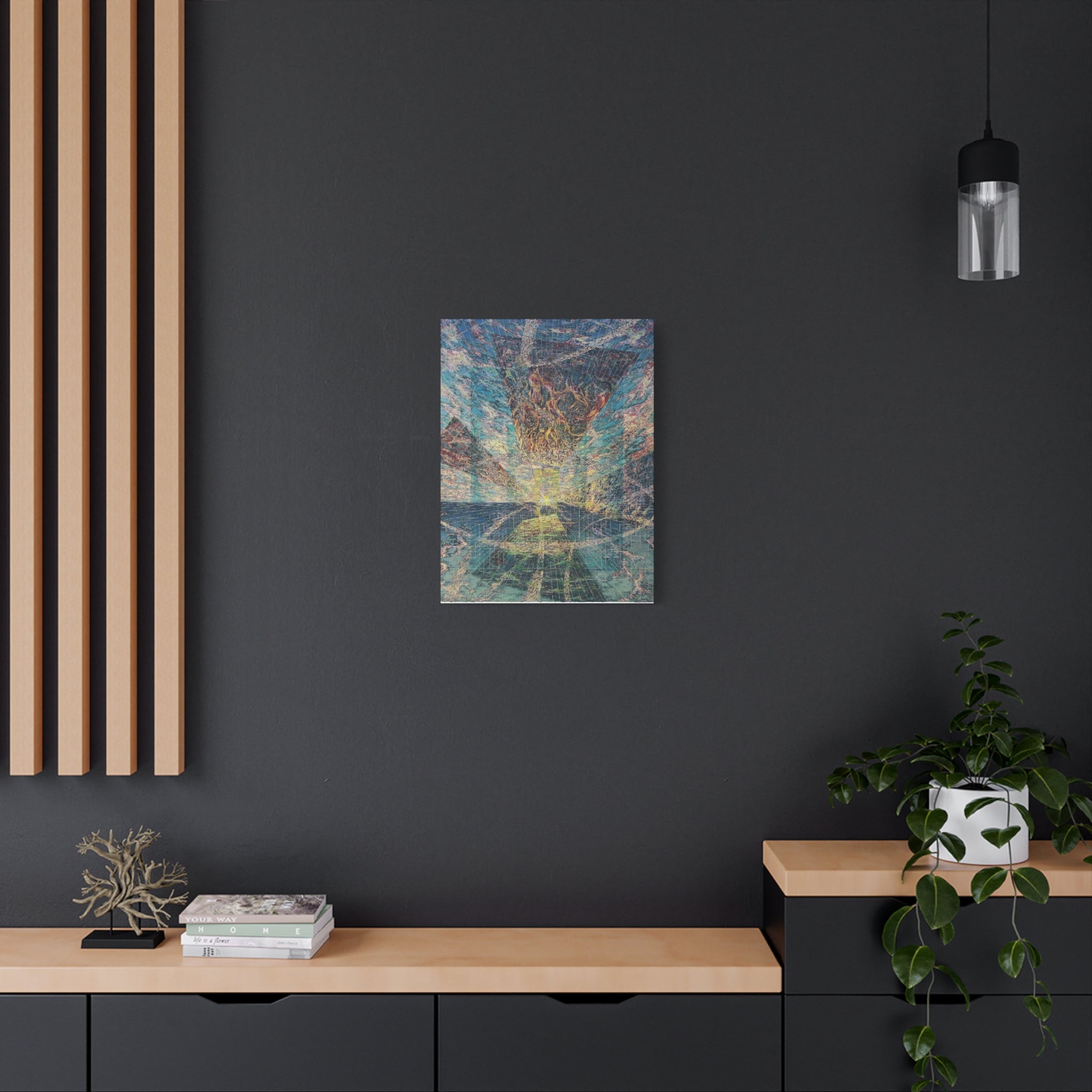 YU - 082119 - Abstract Wall Art by Asian Artist Contemporary Home Decor Print-Neutral Modern Art for Living Room or Bedroom