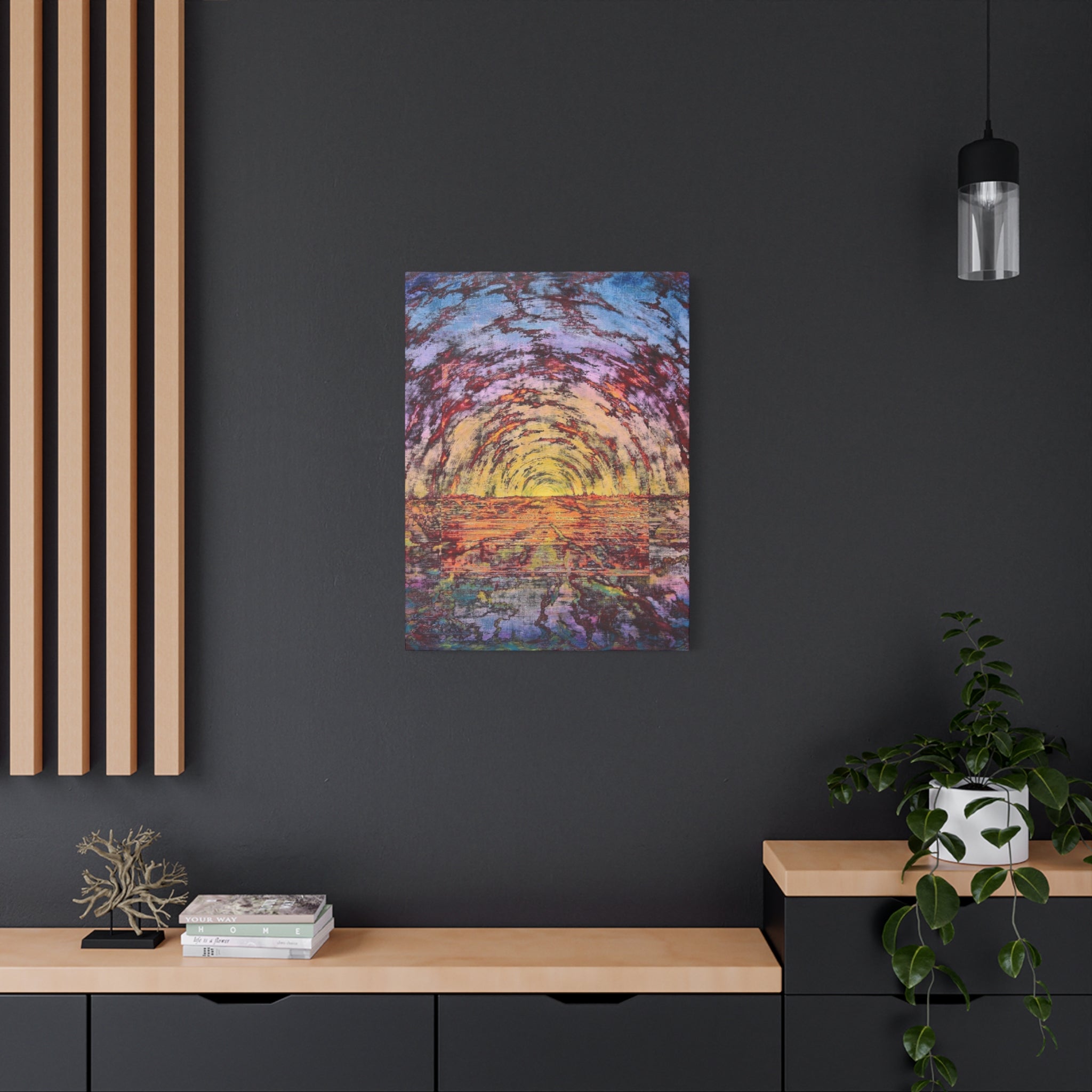YU - 122322 - Abstract Wall Art by Asian Artist Contemporary Home Decor Print-Neutral Modern Art for Living Room or Bedroom