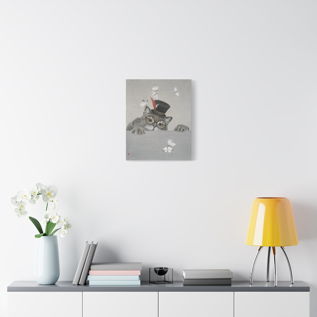 Magic Cat -  Chinese  Contemporary watercolor painting - Canvas Print