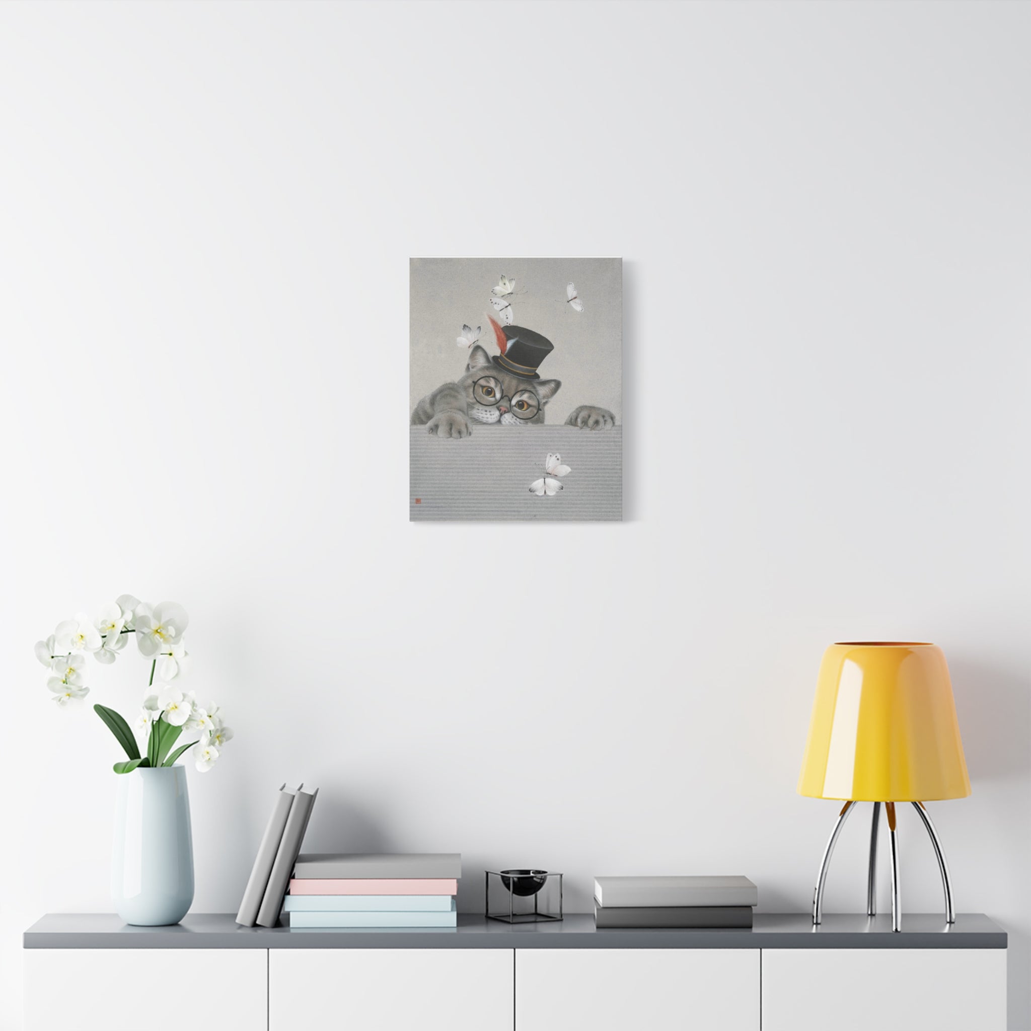 Magic Cat -  Chinese  Contemporary watercolor painting - Canvas Print