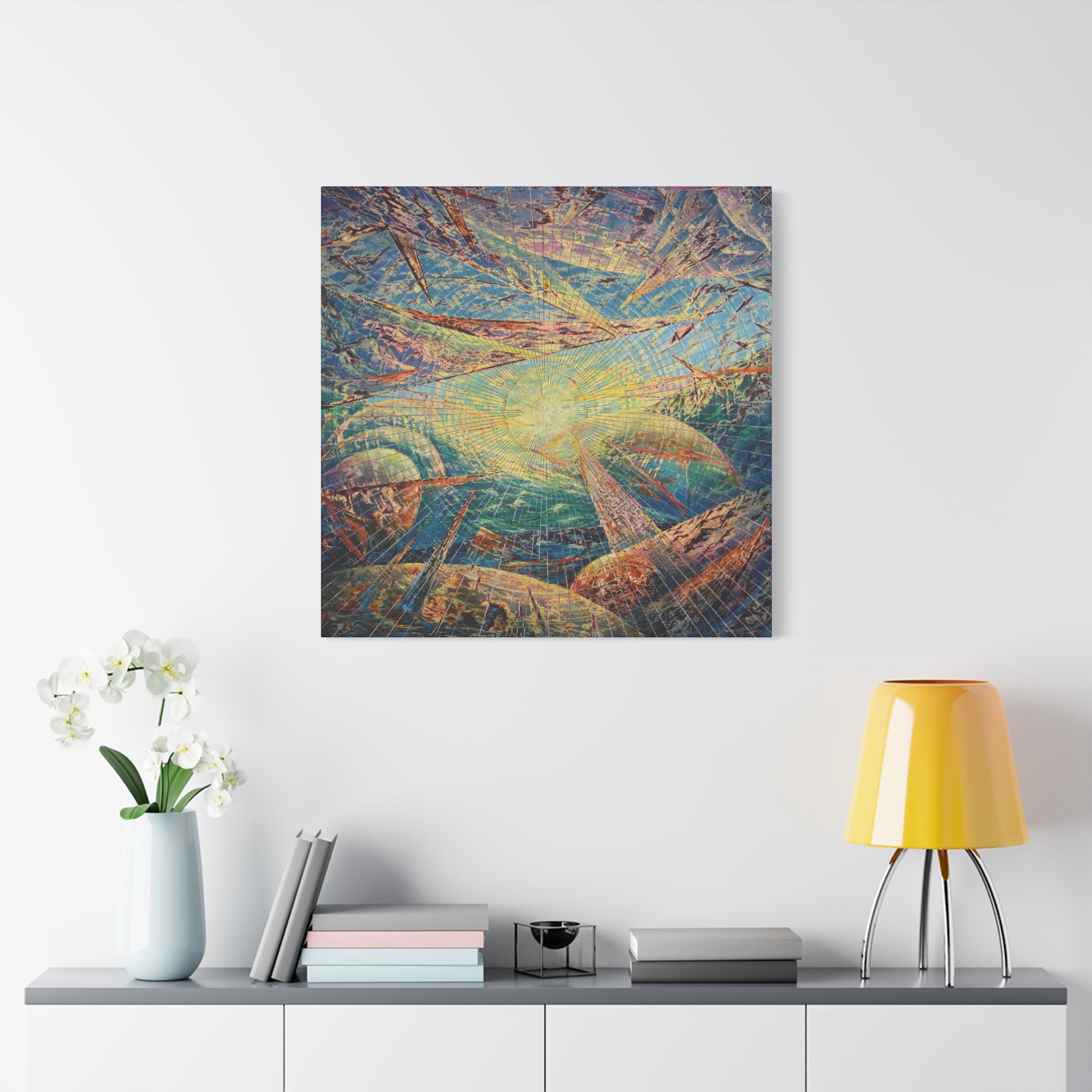 YU - 013025  - Abstract Wall Art by Asian Artist Contemporary Home Decor Print-Neutral Modern Art for Living Room or Bedroom