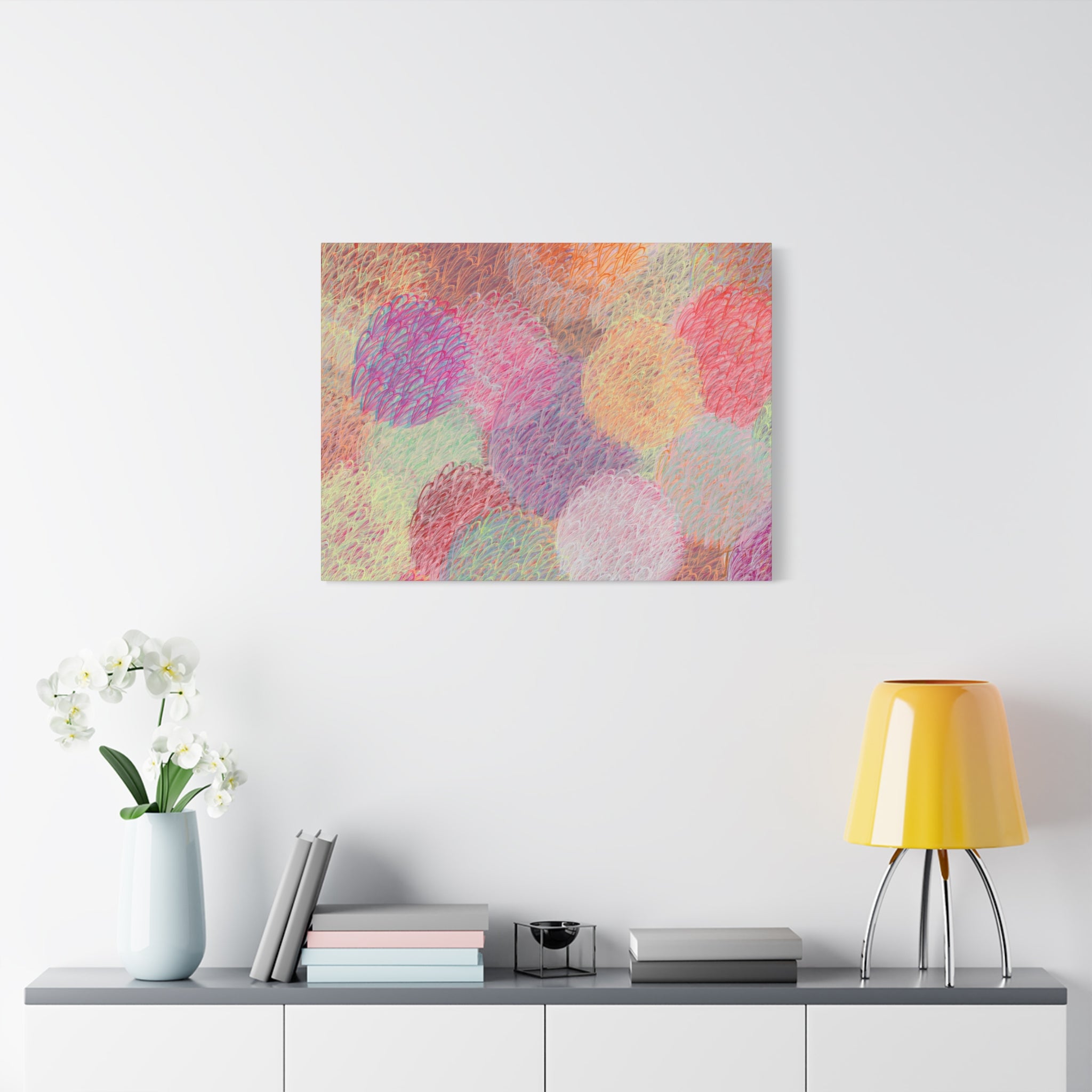 Feathered Dust - 140824 Abstract Wall Art by Asian Artist Contemporary Home Decor Print-Neutral Modern Art for Living Room or Bedroom
