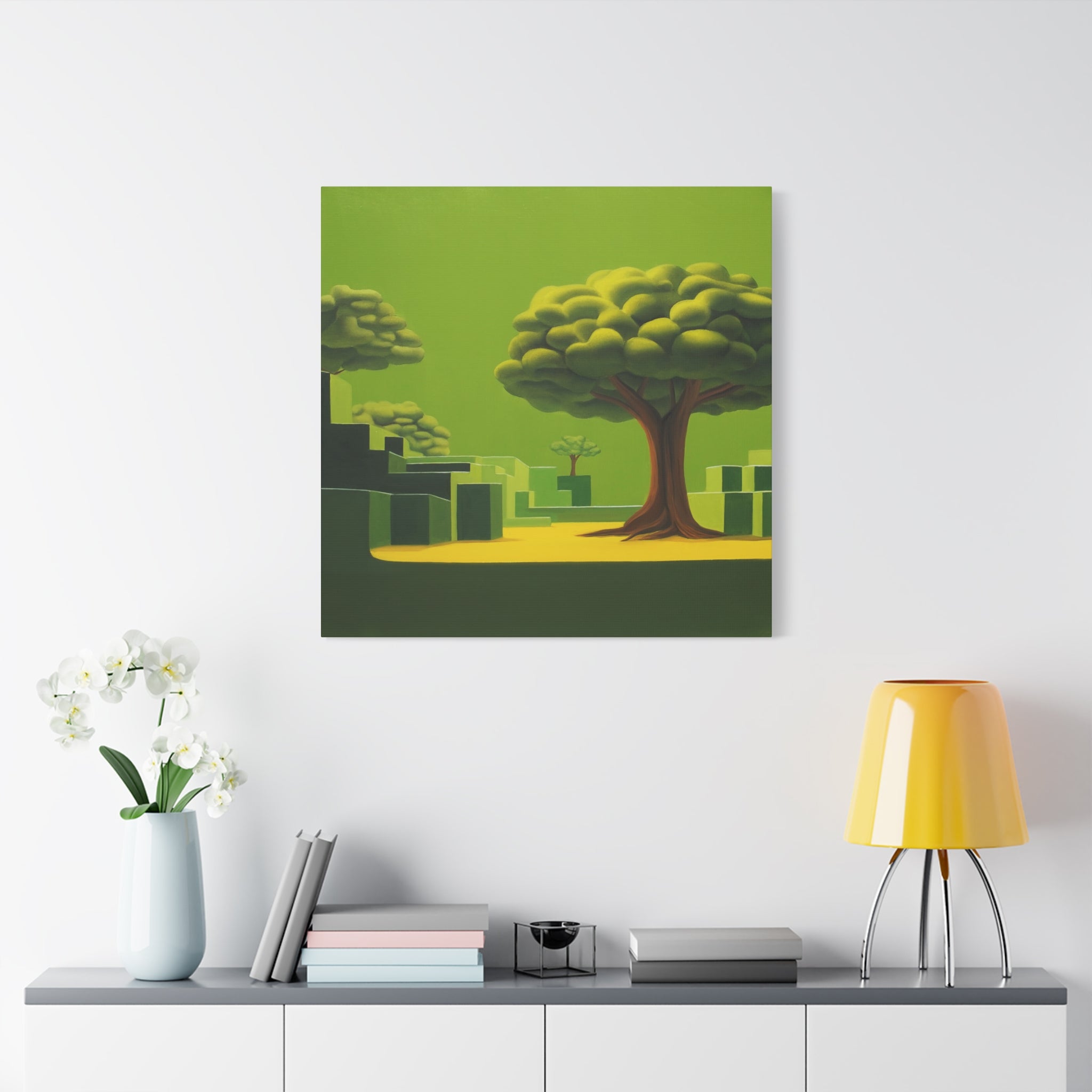 Golden Tree -  Contemporary Abstract Canvas Print  Young Asian Artist