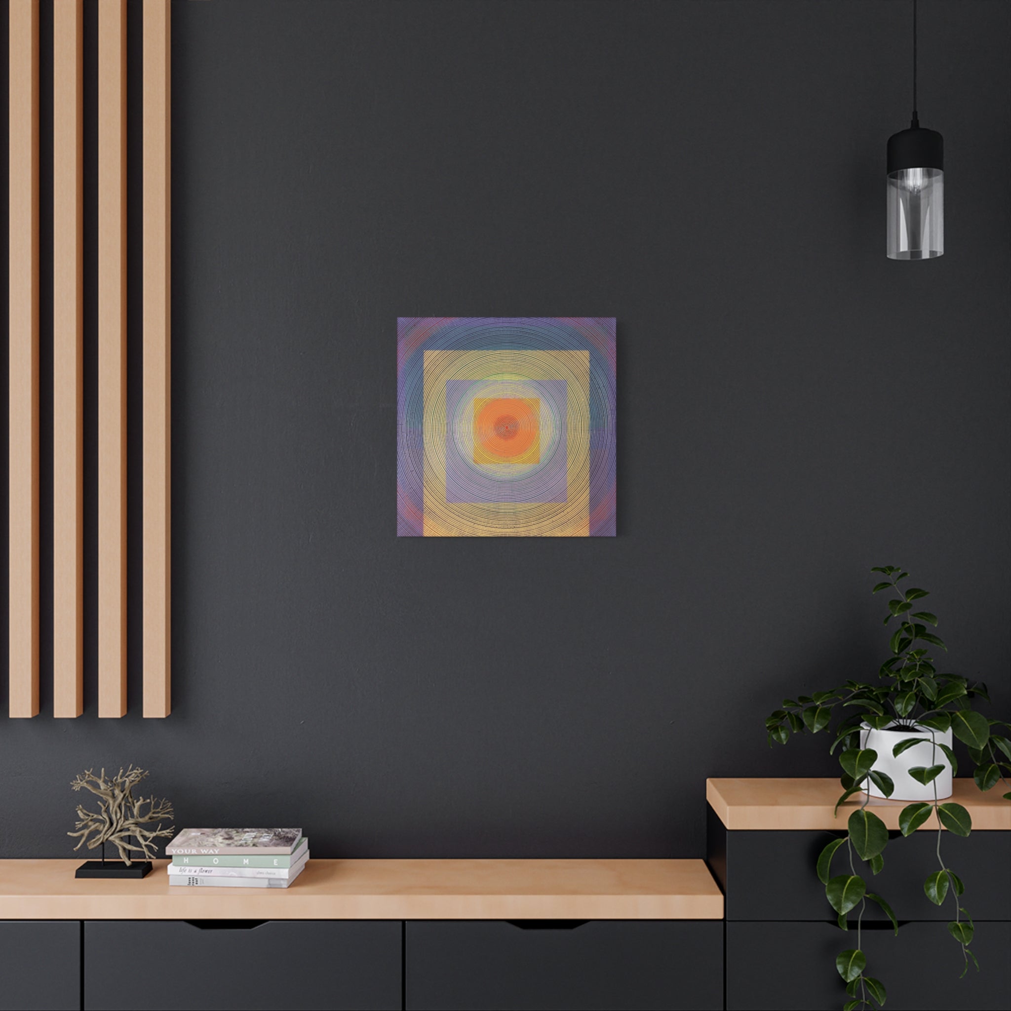 YU - 011517 - Abstract Wall Art by Asian Artist Contemporary Home Decor Print-Neutral Modern Art for Living Room or Bedroom