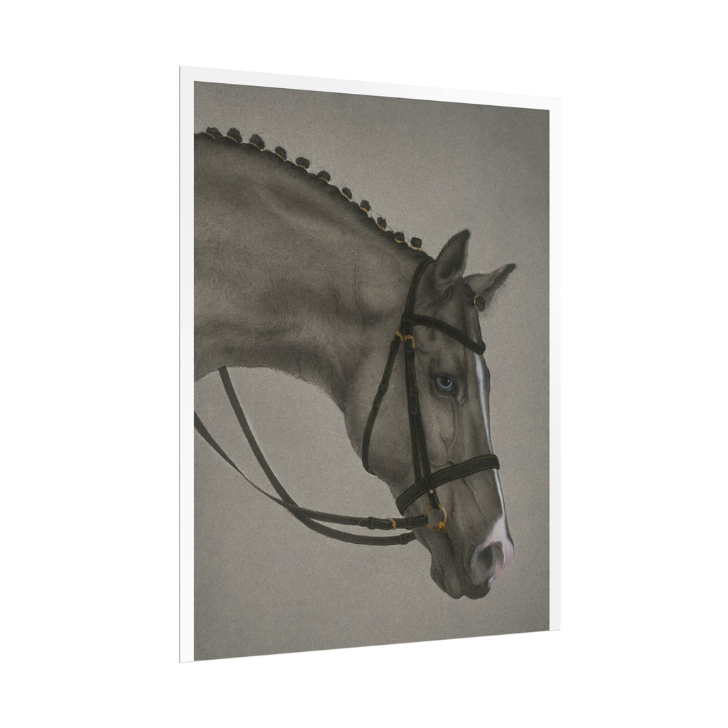Horse Art Poster, Cute Animal Decor, Christmas Wall Art, Kids Room Decoration, Gift for Animal Lovers