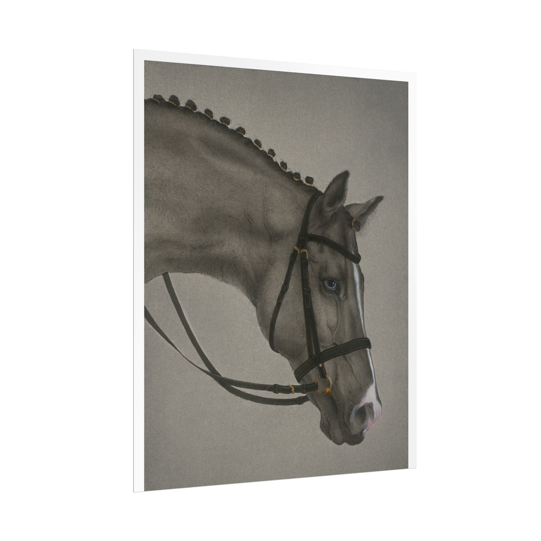 Horse Art Poster, Cute Animal Decor, Christmas Wall Art, Kids Room Decoration, Gift for Animal Lovers