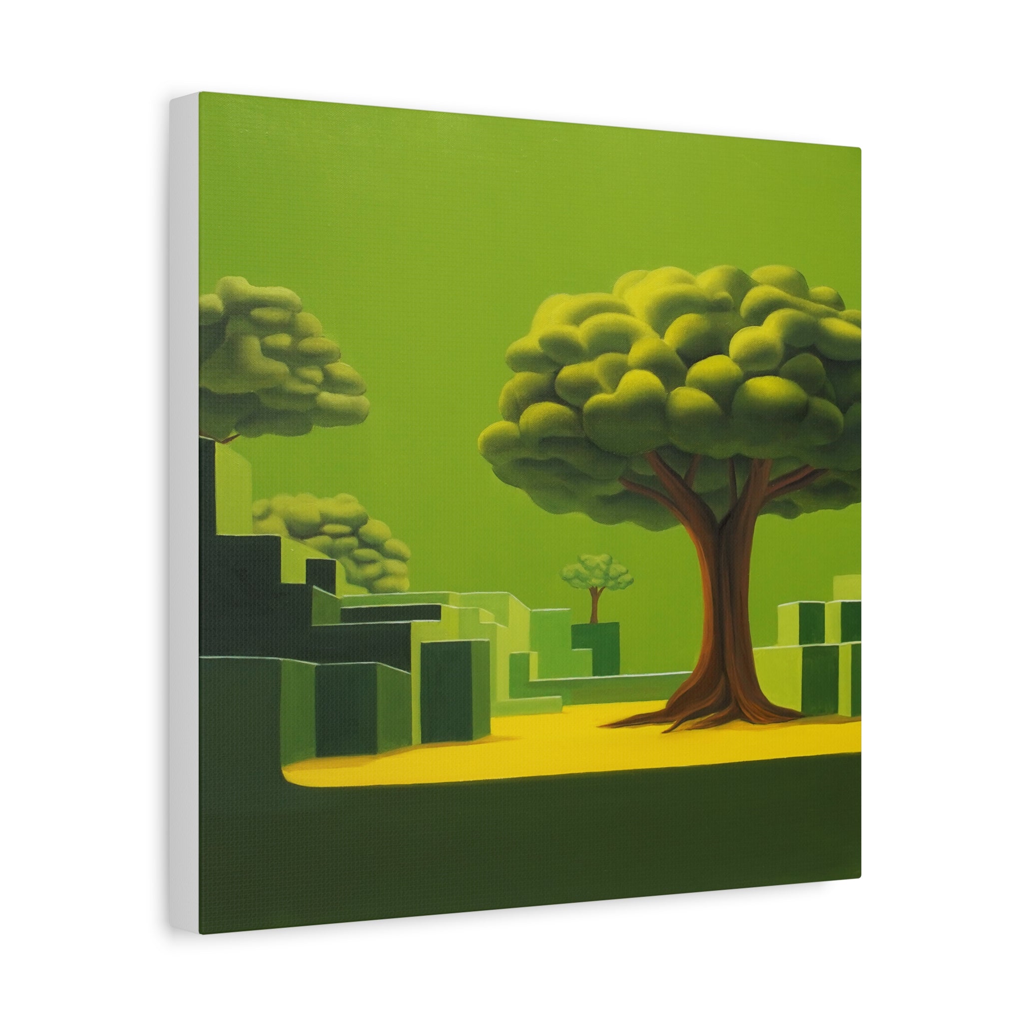 Golden Tree -  Contemporary Abstract Canvas Print  Young Asian Artist