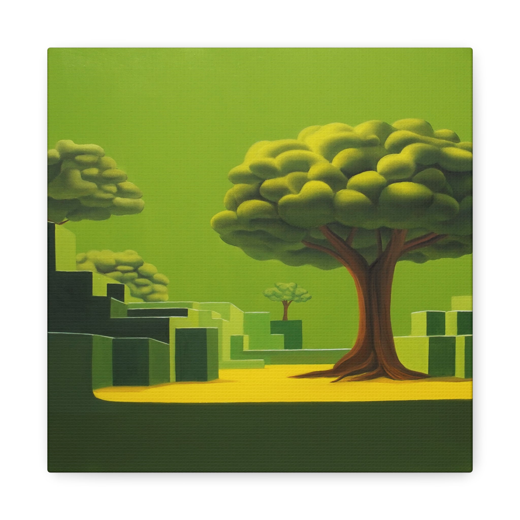 Golden Tree -  Contemporary Abstract Canvas Print  Young Asian Artist