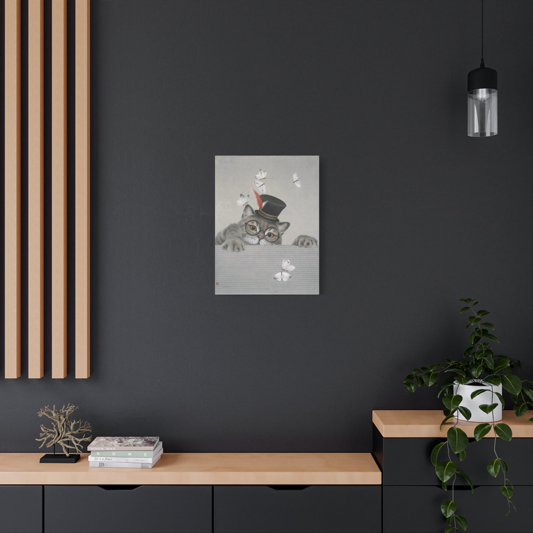 Magic Cat -  Chinese  Contemporary watercolor painting - Canvas Print