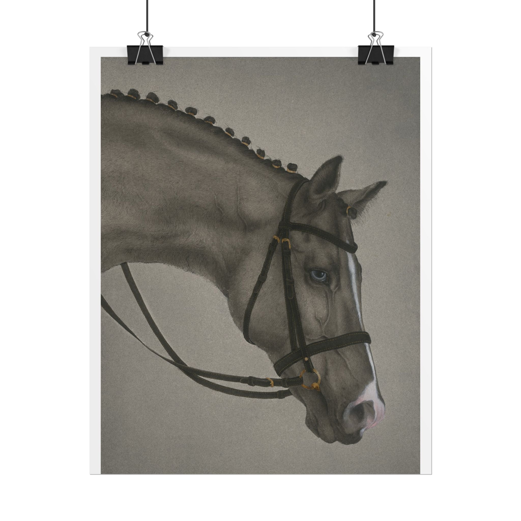 Horse Art Poster, Cute Animal Decor, Christmas Wall Art, Kids Room Decoration, Gift for Animal Lovers