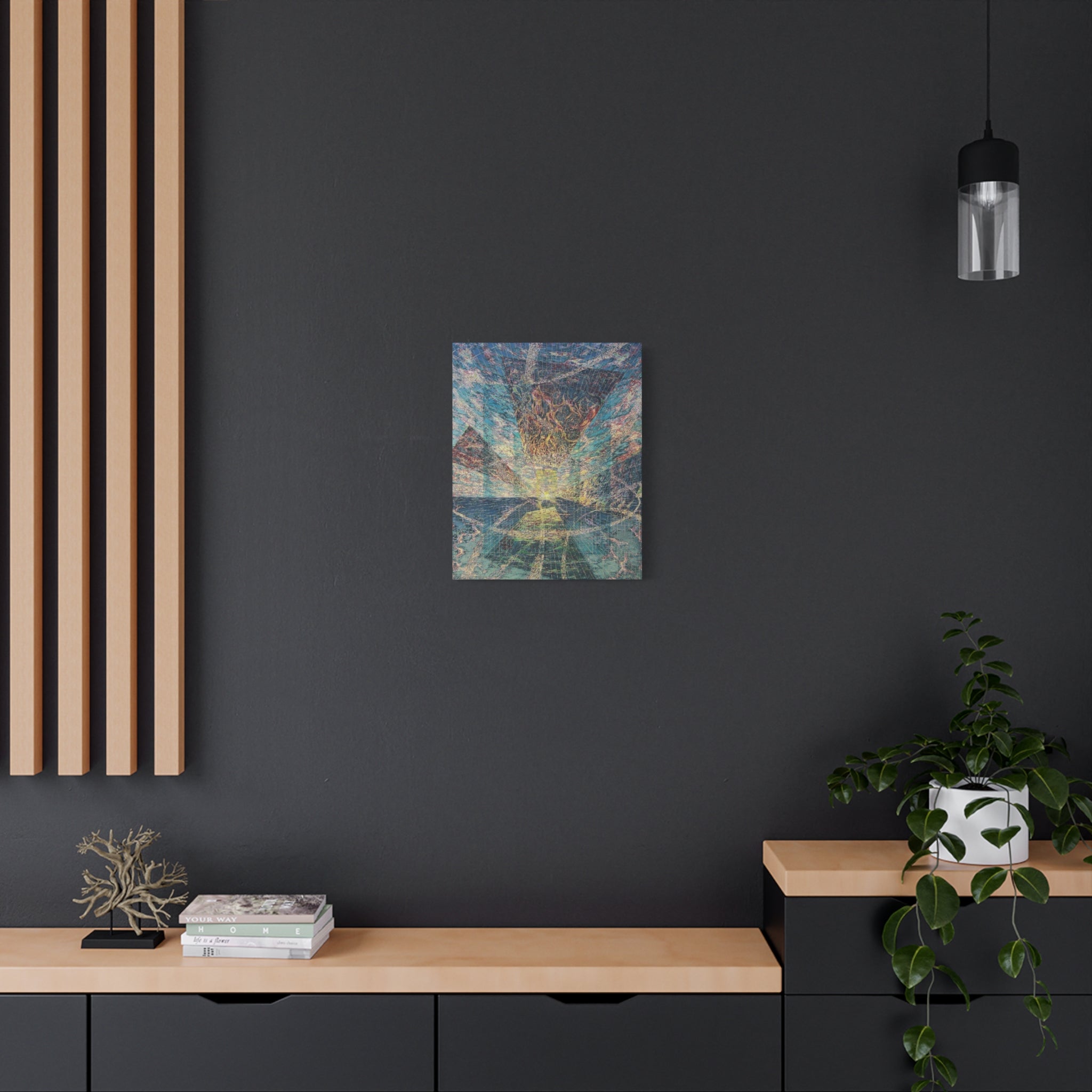 YU - 082119 - Abstract Wall Art by Asian Artist Contemporary Home Decor Print-Neutral Modern Art for Living Room or Bedroom